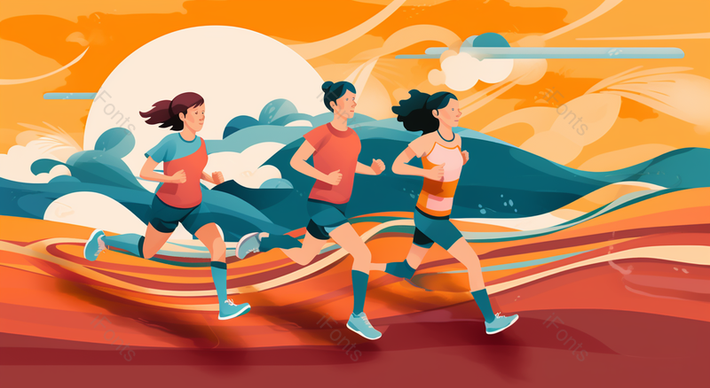 跑步,插画/手绘图,插画/手绘图库,插画/手绘图下载,插画/手绘